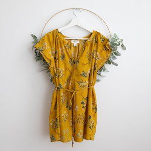 Motherhood Maternity Yellow Floral Blouse - Size Large